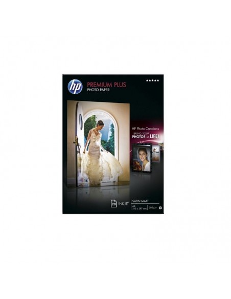 Papier photo mat satiné HP Premium Plus (20 feuilles/ A4/ 210 x 297 mm) (C6951A)
