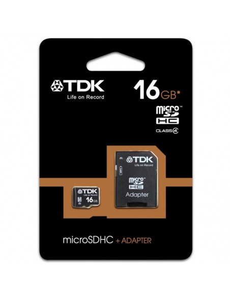 TDK MICRO SDHC 16GB Class 4 (with SD adapter)