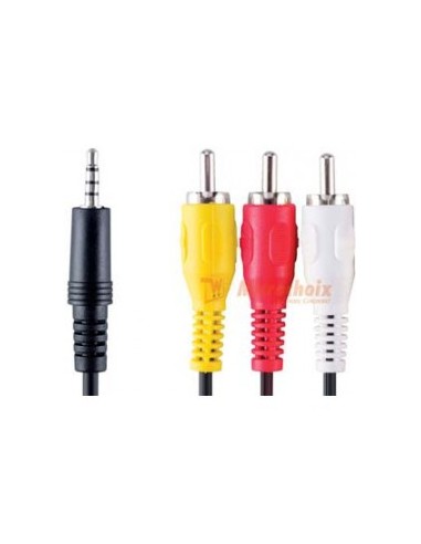 Camcorder Cable 3.5mm M - 3x RCA M 2.0m