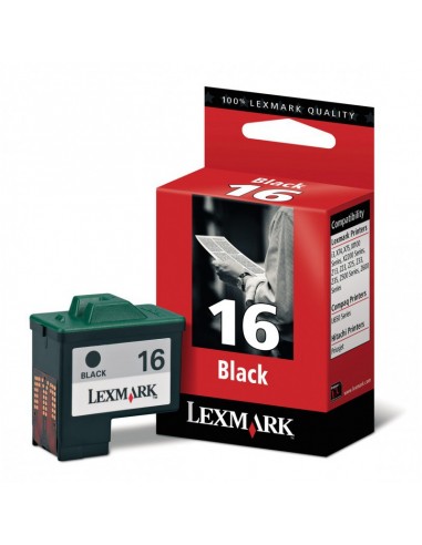 Cartouche d'encre Lexmark noir N 16 (10N0016E)