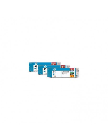 HP 91 3-pack 775-ml Cyan Cartouches (C9483A)