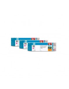 HP 91 3-pack 775-ml Magenta Cartouches (C9484A)