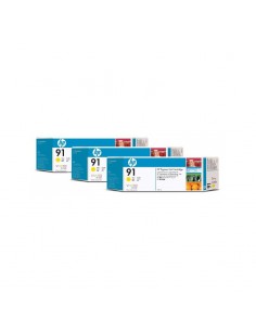 HP 91 3-pack 775-ml Yellow Cartouches (C9485A)