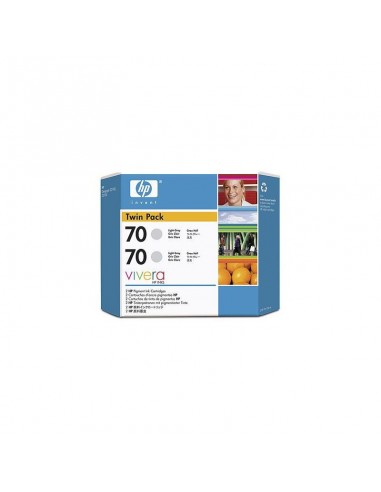 HP 70 2-pack 130-ml Light Gray Ink Cartridges (CB342A)