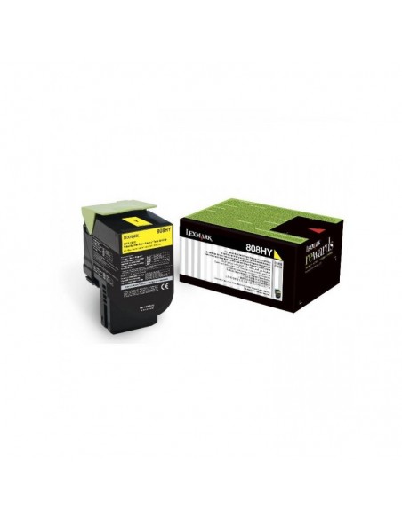 Lexmark 808HY Yellow Toner Cartridge (80C8HY0)