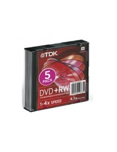 TDK T19783 DVD+RW RE-RECORDABLE / DVD REINSCRIPTIBLE 1-4X 4.7GB 5p sjc