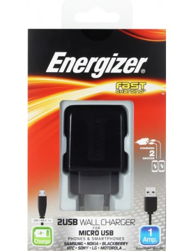 Energizer Classic wall charger 2 USB for Micro-USB devices (EU plug)