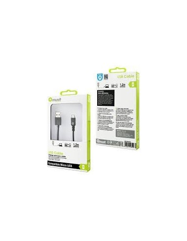 Cable USB-Micro USB (Données/Charge) Muvit