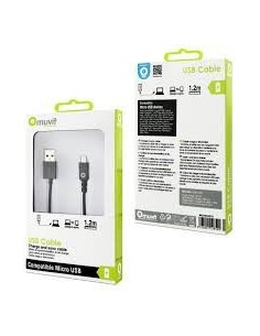 Cable USB-Micro USB (Données/Charge) Muvit 2
