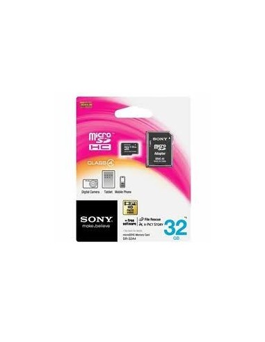 Sony Carte Mémoire Micro SDHC 32GB Réf:SR-32A4/T1+Adaptateur