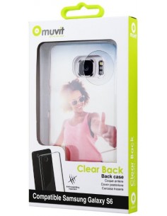 Carcasa Cristal Transparente Samsung Galaxy S6 Edge muvit 2