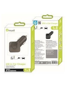 Chargeur USB 1A (sans fil) muvit voiture Black 2