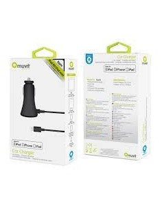 Chargeur Voiture Lightning MFI 2100mA Apple iPad Air/iPad Mini Retina/iPad Mini/iPad Retina Muvit 2