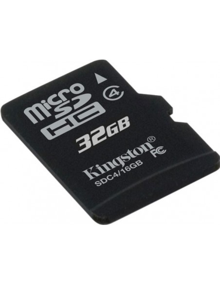 KINGSTON Carte mémoire micro SDHC - kingston - 32 Go - Classe 4 - SDC4/32GB + Adaptateur SD fourni