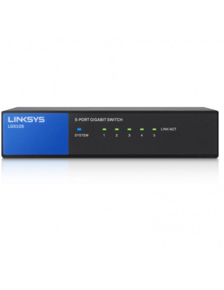Switch Gigabit 5 ports LGS105 Linksys pour les entreprises à poser sur bureau