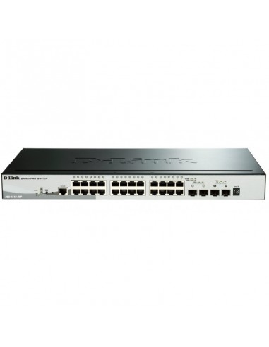 Switch Administrable D-LINK 24 ports PoE 10/100/1000 Mbps plus 2 ports SFP Gigabit et 2 ports SFP+ 10 G