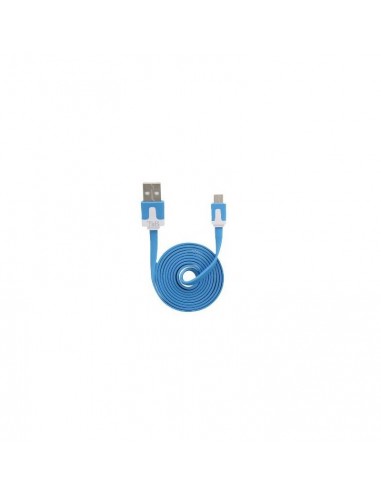CABLE PLAT BLEU MICRO USB / USB