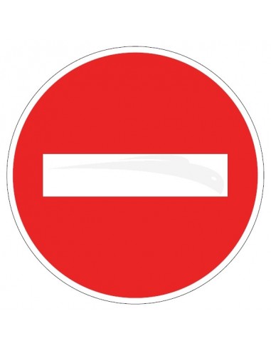 ÉTIQUETTE DE SIGNALISATION / SENS INTERDIT - APLI - 114 mm X 114 mm