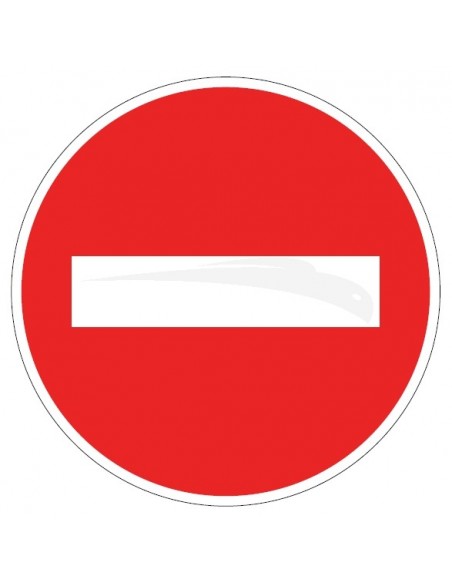 ÉTIQUETTE DE SIGNALISATION / SENS INTERDIT - APLI - 114 mm X 114 mm