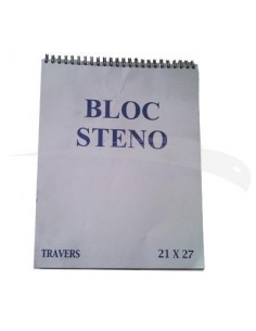 Bloc-notes - STENO - à spirale Format 21x27 cm - Lot de 5 Blocs