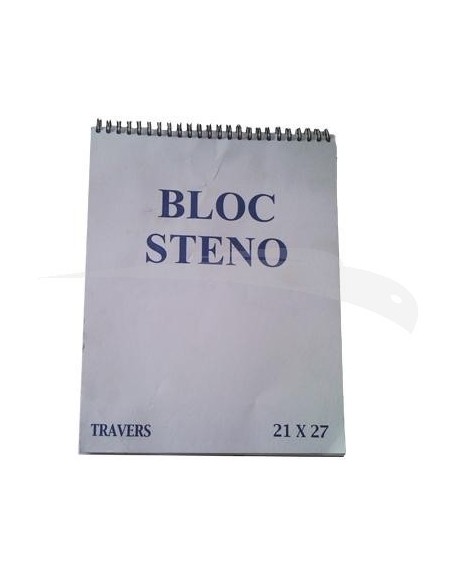 Bloc-notes - STENO - à spirale Format 21x27 cm - Lot de 5 Blocs