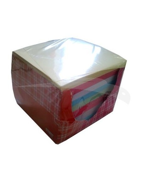 Bloc-cube 95 x 95 x 95 mm 500 feuillets Coul Assortis - Lot de 5 blocs