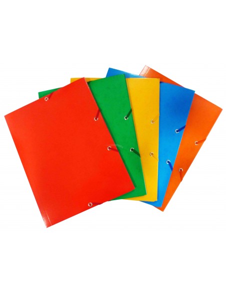 CHEMISES A RABATS CARTE LUSTREE - A4 400g/m² - LOT DE 10 COULEURS ASSORTIES