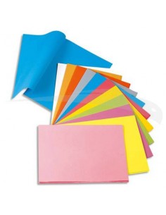 Paquet de 100 Chemises Cartonnées - CHRONO - Couleurs Fluos - 180g/m² - Coloris au choix