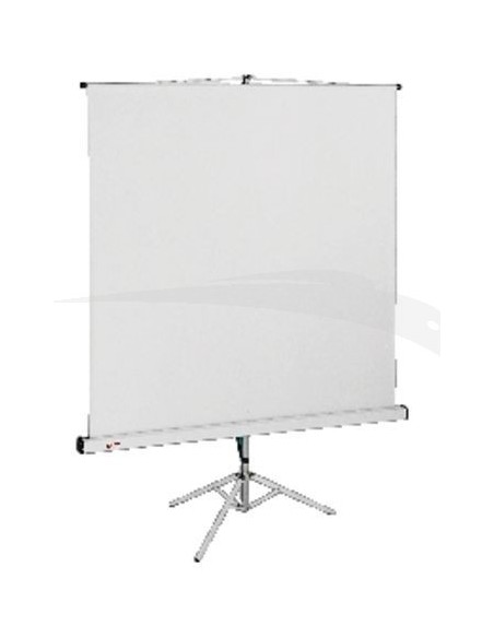 Écran de projection sur Trépied ORAY 150X150 cm avec carter en aluminium laqué blanc
