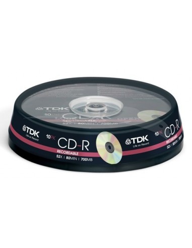 CD-R 700MB 52X 10 Cakebox Réf :TDK19539