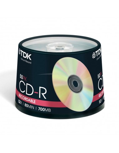 CD-R 700MB 52X 50 Cakebox Réf : TDK18770