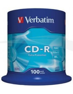 CD-R RECORDABLES - VERBATIM - EXTRA PROTECTION- Boîte de 100 CD