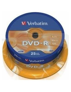 DVD-R - VERBATIM - 16 X 4.7GB - BOÎTE DE 25 DVD-R