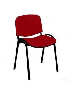 Chaise visiteur en tissu bleu 2