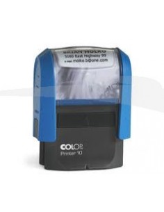 Cachet personnalisable COLOP Printer 10 format empreinte 10 mm x 27 mm 3 lignes
