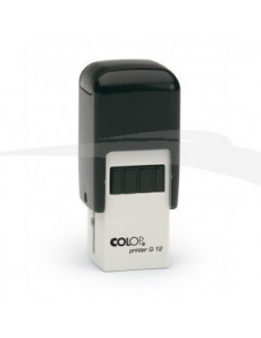 Cachet personnalisable COLOP Printer Q12 format empreinte 12mm x12 mm 2 lignes