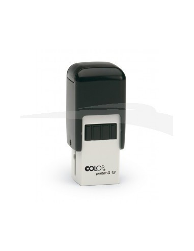 Cachet personnalisable COLOP Printer Q12 format empreinte 12mm x12 mm 2 lignes
