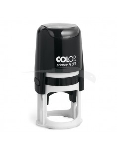 Cachet personnalisable COLOP Printer R30 format empreinte Ø 30 mm 5 lignes Col Bleu