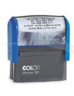 Cachet personnalisable COLOP Printer 50 format empreinte 30 mm x 69 mm 7 lignes