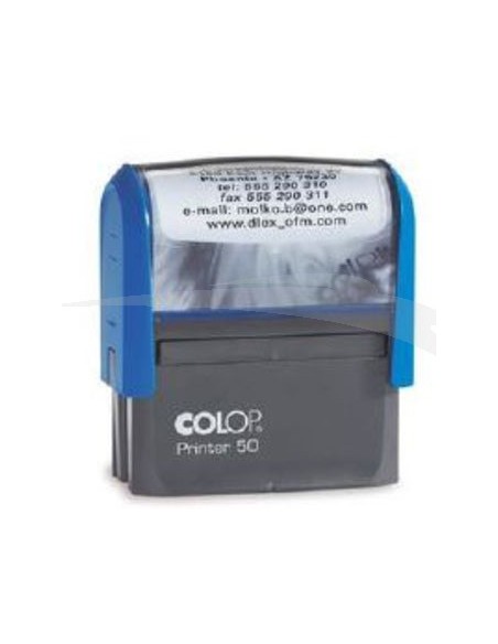Cachet personnalisable COLOP Printer 50 format empreinte 30 mm x 69 mm 7 lignes