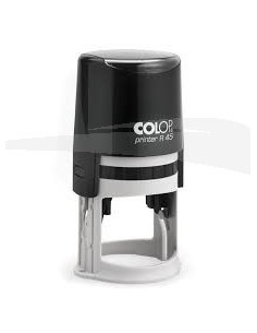 Cachet personnalisable COLOP Printer R45 format empreinte Ø 45 mm 9 lignes Col Bleu