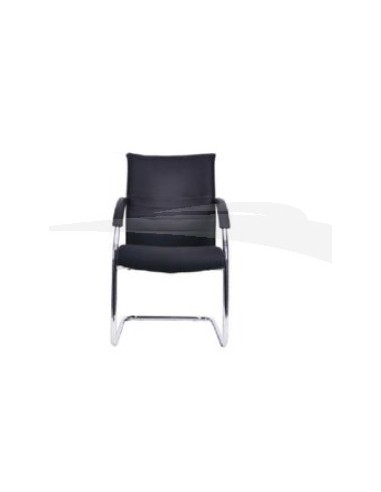 Fauteuil visiteur en PU NOIR