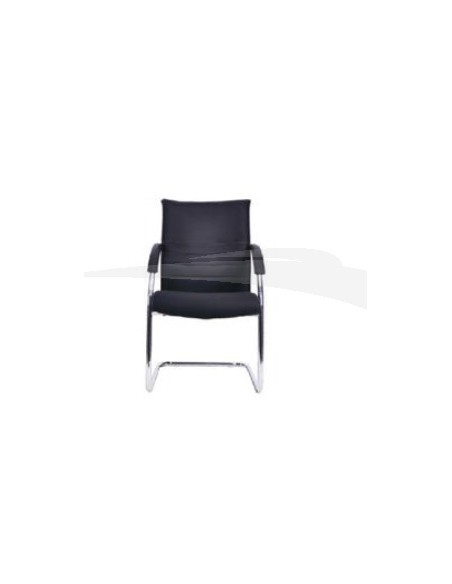 Fauteuil visiteur en PU NOIR