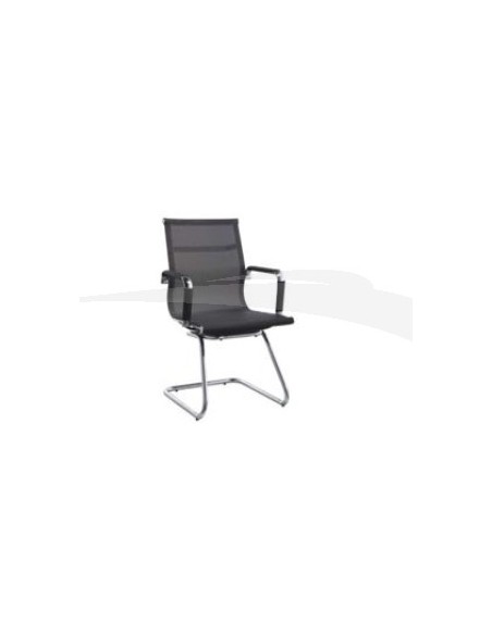 Fauteuil visiteur en mesh NOIR