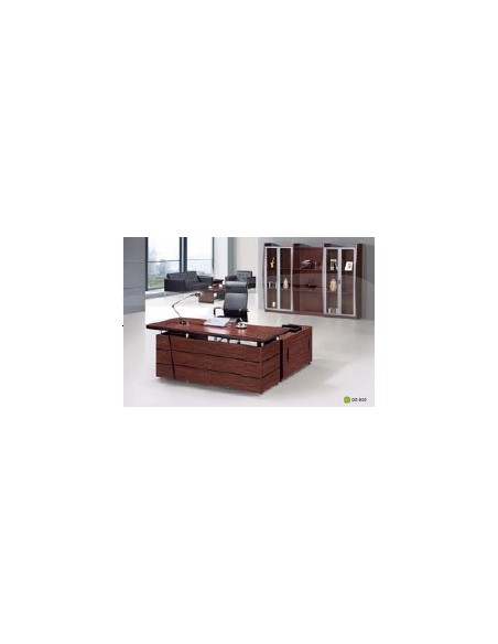 Set \"VISION\" bureau+retour+caisson 1800W*850D*760H Acajou