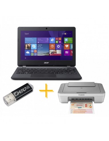 Netbook Acer Aspire ES1-131 + Imprimante Couleur All-In-One Canon PIXMA MG2440 + Clé USB 8 GB