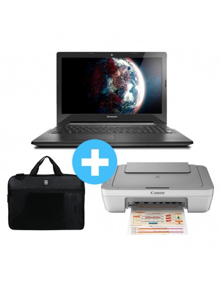 PC portable Lenovo IdeaPad 300 + Sacoche ordinateur LIBERTY 15,6\" + Imprimante Couleur Jet d'encre All-In-One Canon MG2440