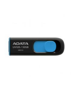 ADATA_AUV128-32G-RBE AUV128 high-speed 32GB USB3.0 capless USB Black/Bleu