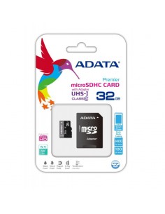 ADATA_ASDH32GUCL10 AUSDH16GUICL10-RA1 MICRO SD CARD 32GB ADATA AVEC ADAPTATEUR CLASS 10
