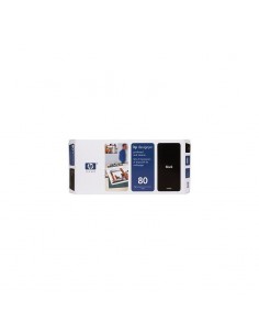Tête d'impression et dispositif de nettoyage de tête d'impression noire HP 80 (C4820A)